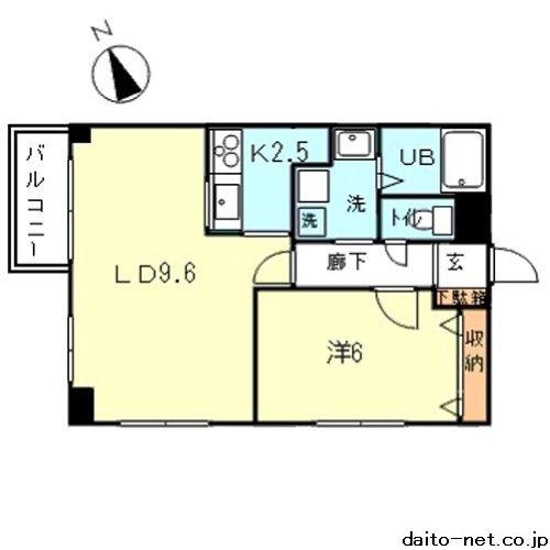 サンフォレスト(1LDK/2階)の間取り写真