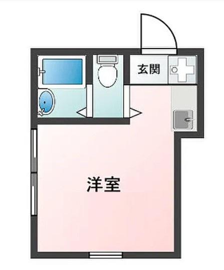 GLANZCUBE四谷三栄町(ワンルーム/3階)の間取り写真