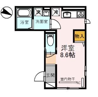 ダイヤモンドフジ桃谷(ワンルーム/2階)の間取り写真
