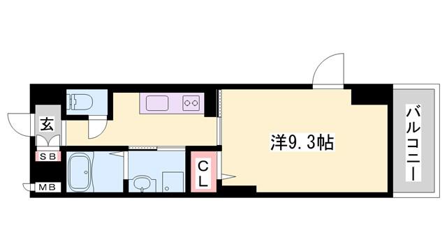 ファイン・スクエアー(1K/1階)の間取り写真