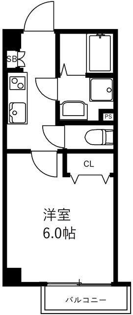 SMART SPACE都立家政(1K/1階)の間取り写真