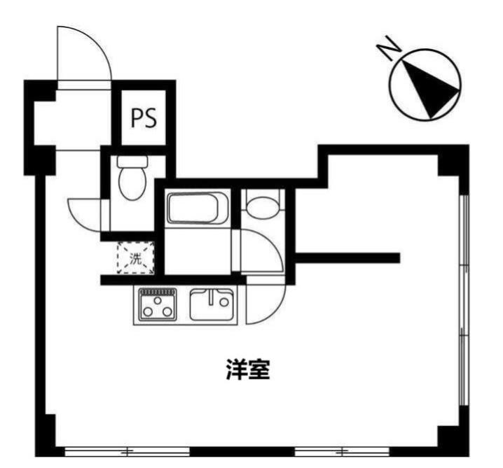 エムキューブ(ワンルーム/2階)の間取り写真