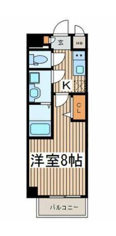エスリード上前津エアスタ(1K/3階)の間取り写真