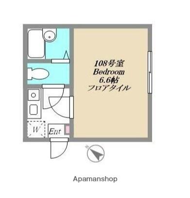 MAISON DE LIEN鵠沼(1K/1階)の間取り写真