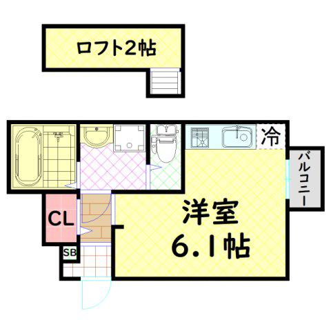 あんしん日置荘西町08-2012(ワンルーム/1階)の間取り写真