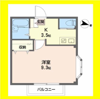 クレストM馬渕(1K/2階)の間取り写真