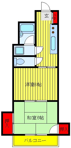 ラフォーレ町屋II(2K/3階)の間取り写真