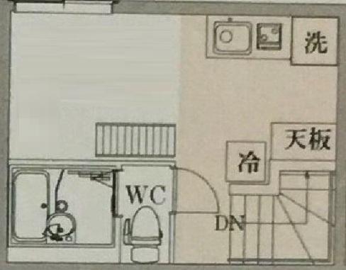カントリー蒲田(ワンルーム/2階)の間取り写真