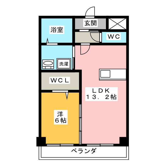 AGGRESS(1LDK/2階)の間取り写真