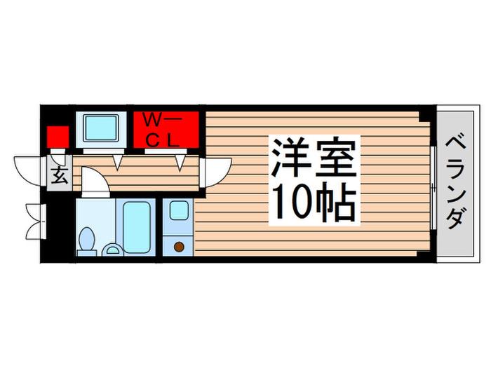 キャッスル北松戸(ワンルーム/4階)の間取り写真