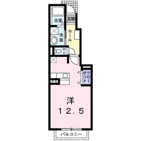ジュネスK(ワンルーム/1階)の間取り写真