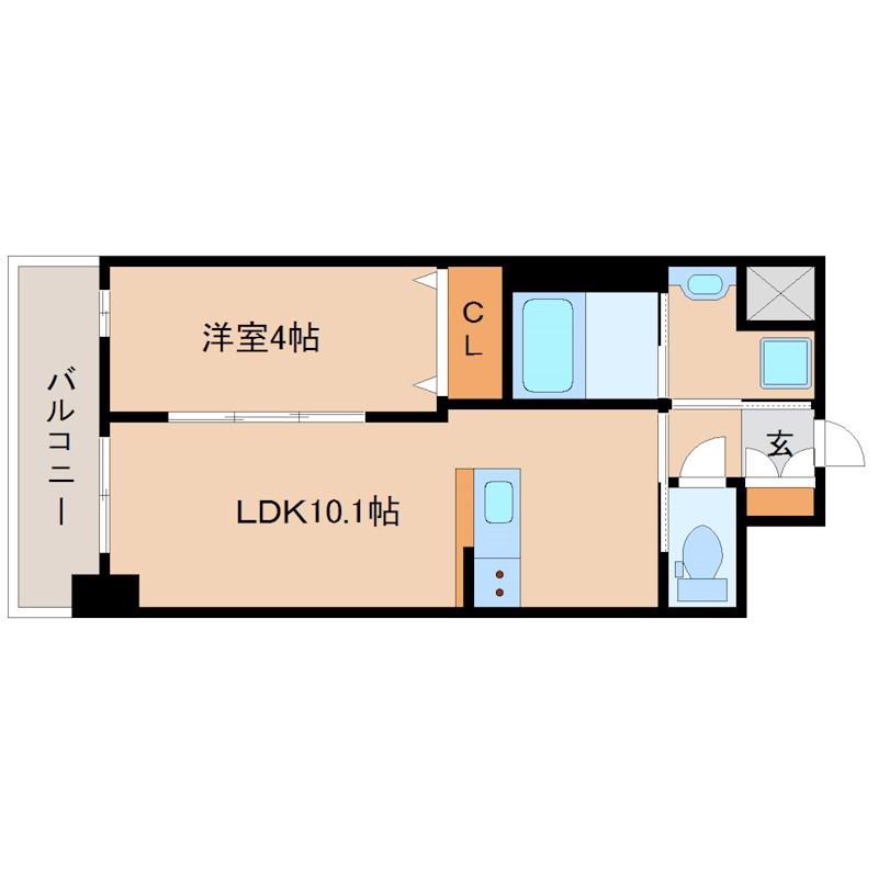 リエール武庫之荘(1LDK/8階)の間取り写真