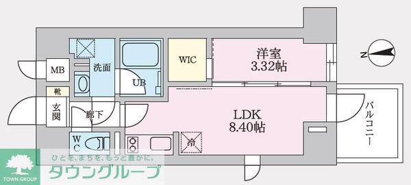 タスキプライムテラス後楽園(1LDK/6階)の間取り写真