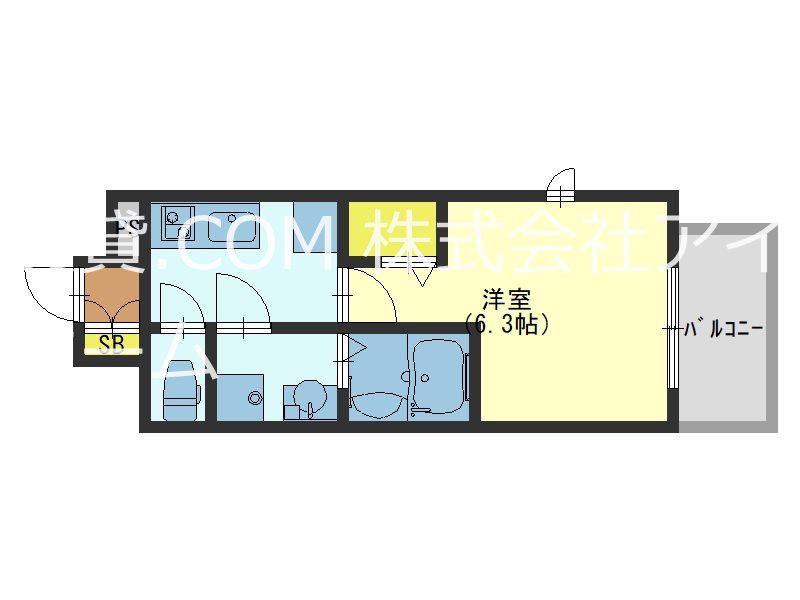 エスリード大阪CENTRAL AVENUE(1K/7階)の間取り写真