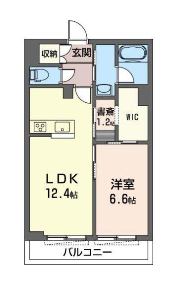 BLOOM(1LDK/1階)の間取り写真