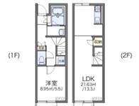 レオネクスト花見川(1LDK/1階)の間取り写真