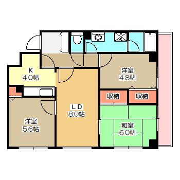 チェリーコート武蔵小金井(3LDK/1階)の間取り写真