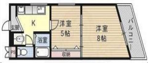 リオラ塚本II(2K/4階)の間取り写真