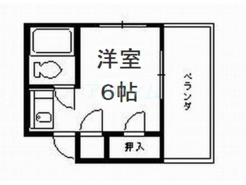 星合ビル(1K/3階)の間取り写真