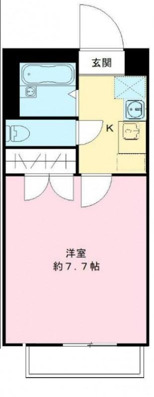 アンプルールブワ沙羅(1K/2階)の間取り写真