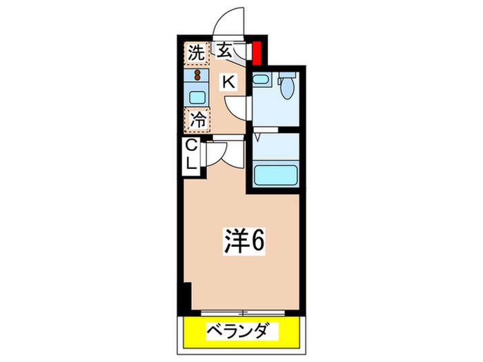 LOCS HIYOSHI(1K/3階)の間取り写真