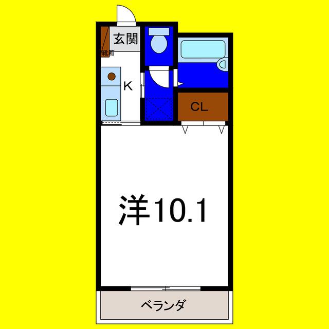 フィネス阿部(1DK/3階)の間取り写真