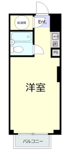 朝日虎ノ門マンション(ワンルーム/5階)の間取り写真