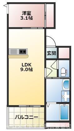 GRANDTIC 清水(1LDK/1階)の間取り写真