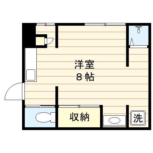 日暮里中央ハウス(ワンルーム/2階)の間取り写真