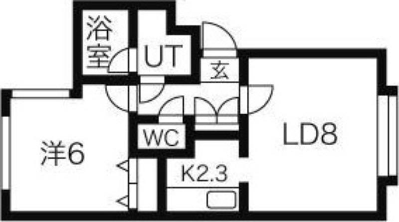 プラネット228(1LDK/1階)の間取り写真