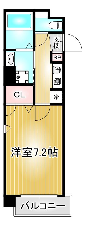 ルヴェール丸の内(1K/4階)の間取り写真