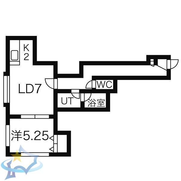 ルポ・プルミエール(1LDK/1階)の間取り写真