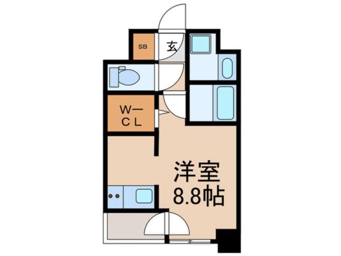 エンクレスト空港前(ワンルーム/4階)の間取り写真