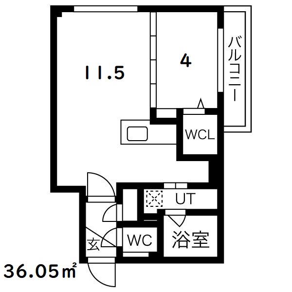 TRUTH HOME129(1LDK/1階)の間取り写真