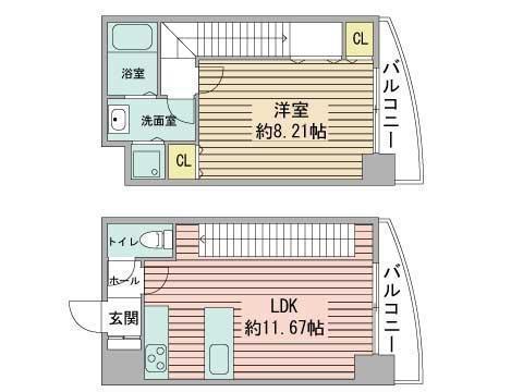 INFINITY(1LDK/6階)の間取り写真