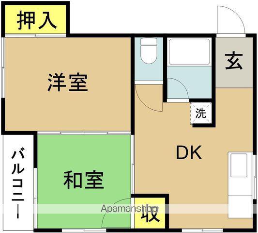 タケダビル(2DK/3階)の間取り写真
