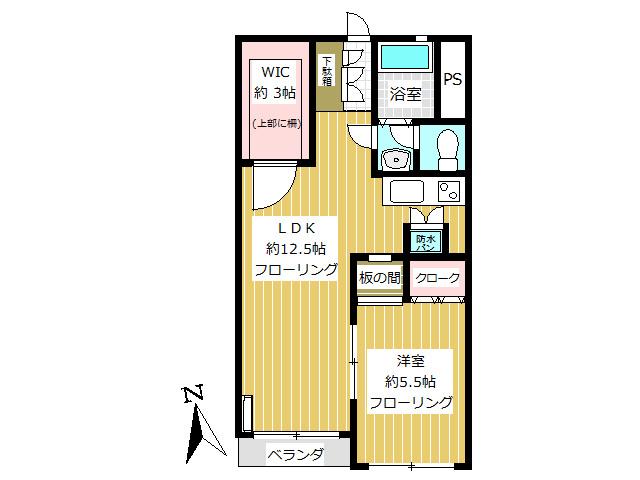 豊玉第3コーポラス(1LDK/2階)の間取り写真
