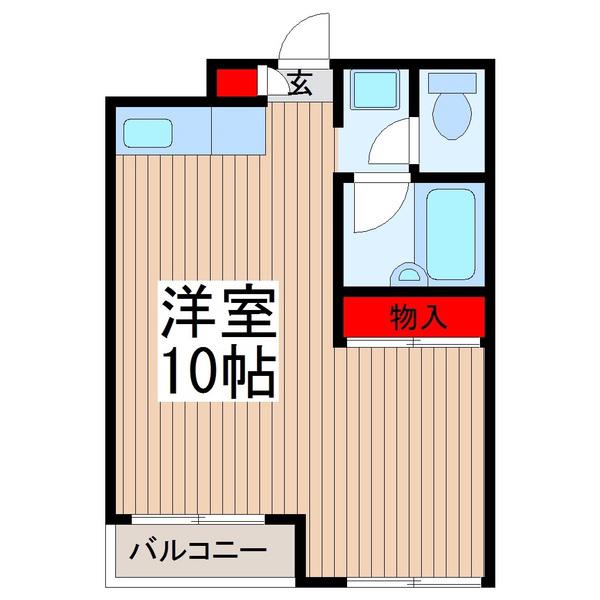 第1グリーンコーポ(ワンルーム/3階)の間取り写真