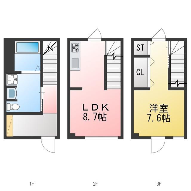 MOK-TERRACE NISHINIPPORI(1LDK/1階)の間取り写真