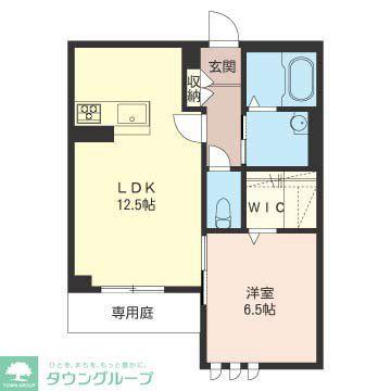 グランクオーレコルティナ(1LDK/1階)の間取り写真