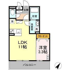 BIZ STAY 弘前(1LDK/3階)の間取り写真