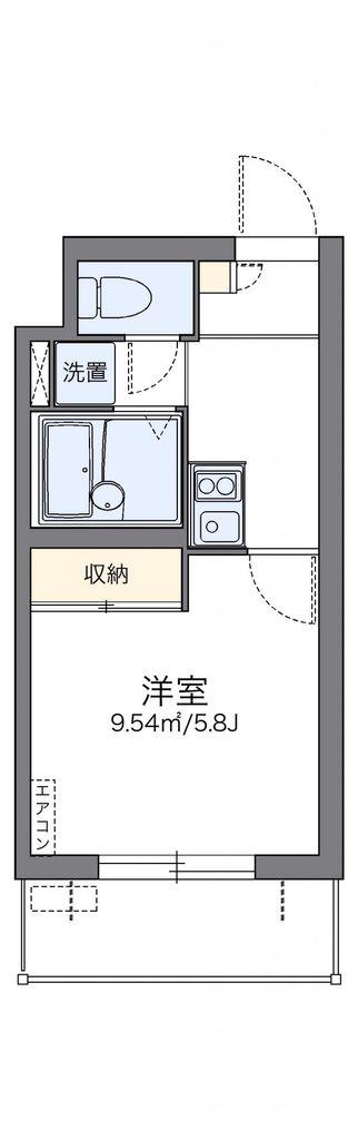レオパレスソフィア 参番館(1K/1階)の間取り写真