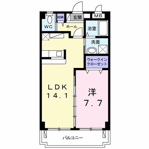 スマイルガーデン(1LDK/3階)の間取り写真