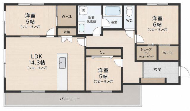 BRANCHE(3LDK/2階)の間取り写真