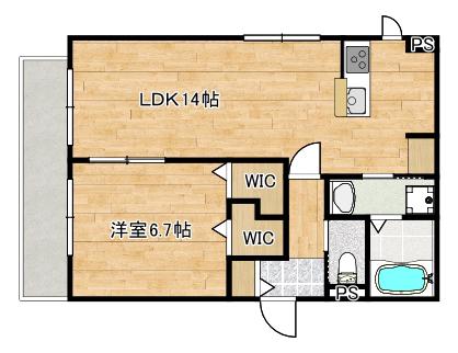 ZENゼン(1LDK/4階)の間取り写真