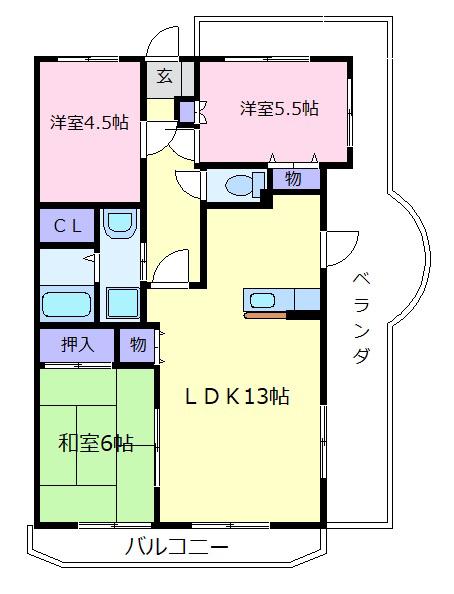 BEE BEE GRANDE(3LDK/5階)の間取り写真