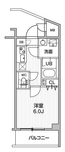 S-RESIDENCE横濱磯子ALIZE(1K/3階)の間取り写真