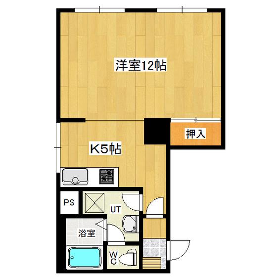 トキワビルA(1K/2階)の間取り写真