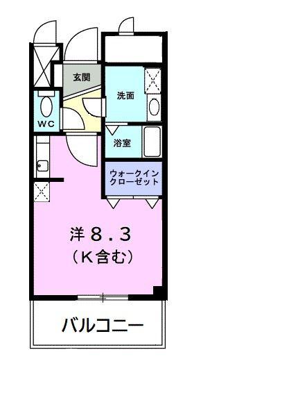 シェル・ソレイユ(ワンルーム/1階)の間取り写真