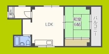 プレアール千代崎(1LDK/5階)の間取り写真